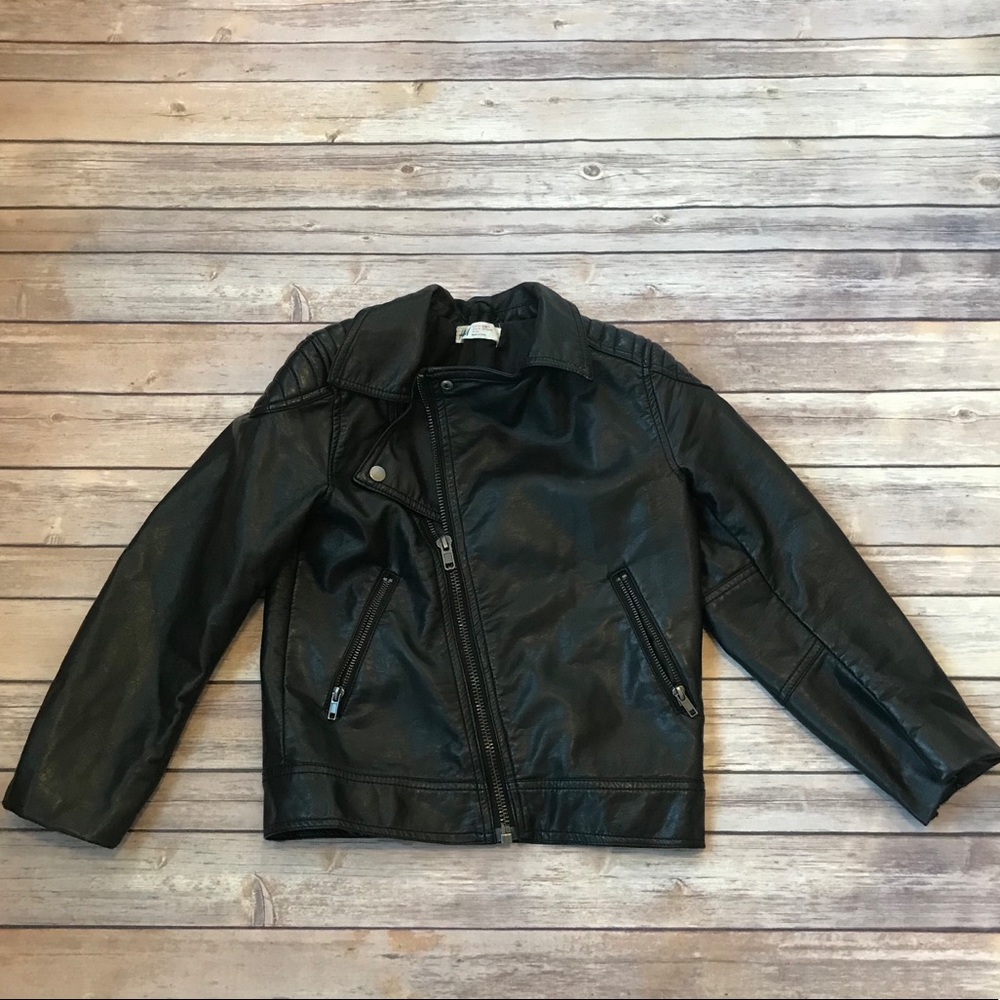 Girl’s Faux Leather Jacket